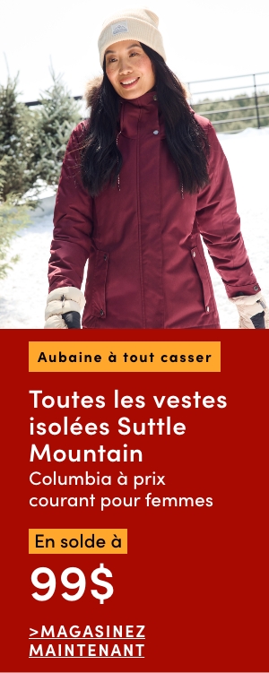 Aubaine à Tout Casser Vestes isolées Point Park pour hommes et Suttle Mountain pour femmes Columbia en solde à 99$